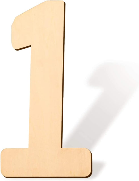 SAVITA 12 Inch Blank Wooden Number 1 Unfinished Wood Slices Sign Board for DIY Craft Projects Home Sign Wall Birthday Wedding Party Decoration (1)...