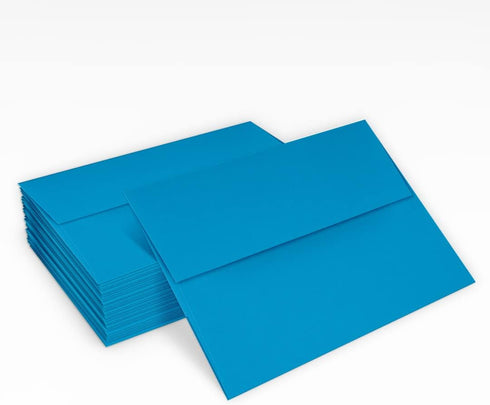 LUXPaper A2 Invitation Envelopes | Peel & Press | 4 3/8" x 5 3/4" | Pool Blue | 80lb. Text | 50 Qty...