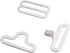 Chris.W 50 Sets Adjustable Bow Tie Hardware Clip Set, Metal Cravat Clip Hook Fastener for Necktie Strap (Silver)...
