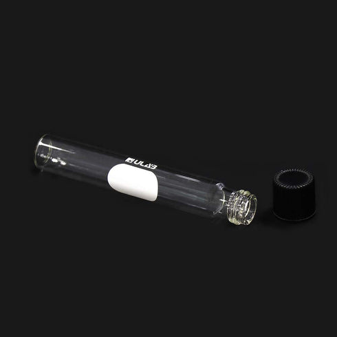 ULAB Test Tubes with Black Screw Caps, Vol.10ml, Dia.16x100mm with Marking Area, Test Tubes Shot Glasses, Borosilicate Glass Material, Pack of 20,...