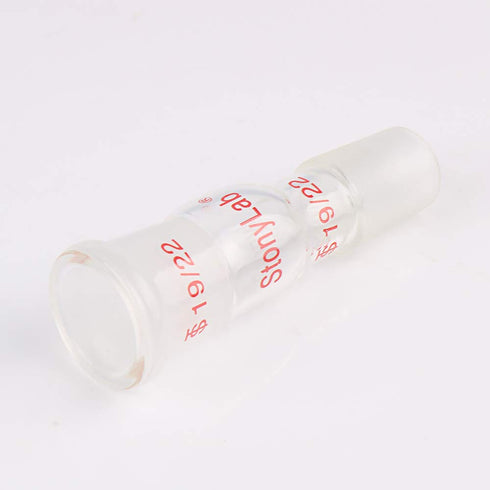 stonylab Glass Straight Connecting Adapter, 30mm from 19/22 Outer Joint to 19/22 Inner Joint for Laboratory Lab Supply, Borosilicate Glass...