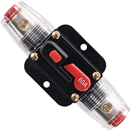 Fuse Holders 60amp 20A 30A 40A 50A 80A 100A 150A Inline Circuit Breaker for Car Audio and Amps Overload Protection Reset Fuse Inverter 12V-24V DC ...