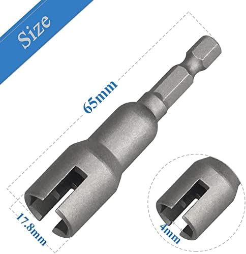 6 Pcs Wing Nut Drill Bit Set, Hurricane Wingnut Driver Power Wing Nut Driver Socket Wrenches Tool Set, 1/4 Inch Hex Shank Steel Drills Bits for Pa...