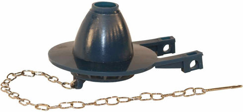 Universal 2" Blue Flapper - High Quality Rubber- Chemical Resistant, Long Lasting- Fits Most Toilets - Stainless Steel Chain - Made In USA...