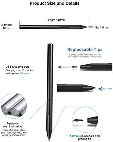 BoxWave Stylus Pen Compatible with HP Envy x360 Convertible 2-in-1 Laptop (15.6") - ActiveStudio Active Stylus 2020, Electronic Stylus with Ultra ...