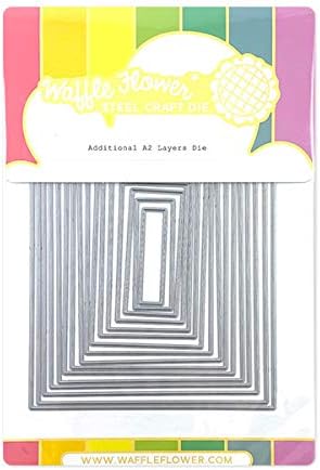 Waffle Flower Additional A2 Layers Die – 16 Panel Mat Layer Dies (4-1/8" x 5-3/8" Down) 1/8” min. Border Between Next-Door Layers; 1/16” min. Bord...