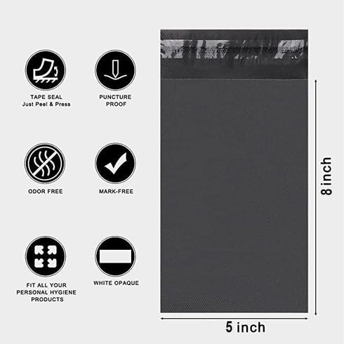 Sanitary Napkin Disposal Bags, Feminine Personal Disposal Bags, 500pcs Grey Opaque Bags, Sanitary Napkin Storage Bags for Sanitary Disposal, Tampo...
