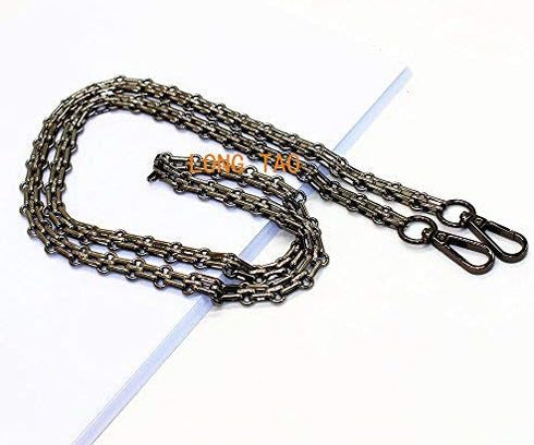 47" DIY Iron Chain Strap Handbag Chains Accessories Purse Straps Shoulder Cross Body Replacement Strap (Gun-Black)...