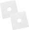 2pcs ABS Plastics Square Shaped Escutcheon Plates with 22mm Diameter Hole Wall-mounted Water Pipe Cover, White...