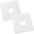 2pcs ABS Plastics Square Shaped Escutcheon Plates with 22mm Diameter Hole Wall-mounted Water Pipe Cover, White...