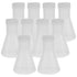 Hemobllo Conical Flask- 50ML Plastic Erlenmeyer Flask Set with Screw Caps and Clear Scale, Scientific Conical Flask Laboratory Flask Lab Supplies ...