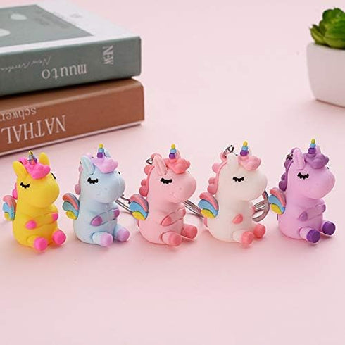 5 Pack Unicorn Keychain, Key Ring, Unicorn pendant, Unicorn Toys, Unicorn Prizes...