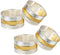 Accmor Napkin Rings, Metal Gold Round Napkin Rings Buckles for Table Decorations, Wedding, Dinner, Party, Set of 4...