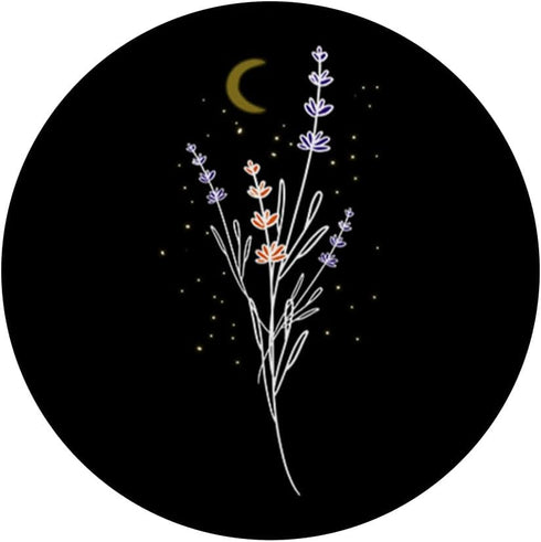 Moon Lavender Cool Satellite Cresent Luna Stargazer Gift PopSockets Adhesive PopGrip...