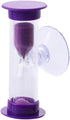 Purple Toothbrush Timer, 2mins Sand Clock Timer Plastic Suction Cup Hourglass Sandglass Desktop Ornament Party Favors Kitchen Utensils and Gadgets...