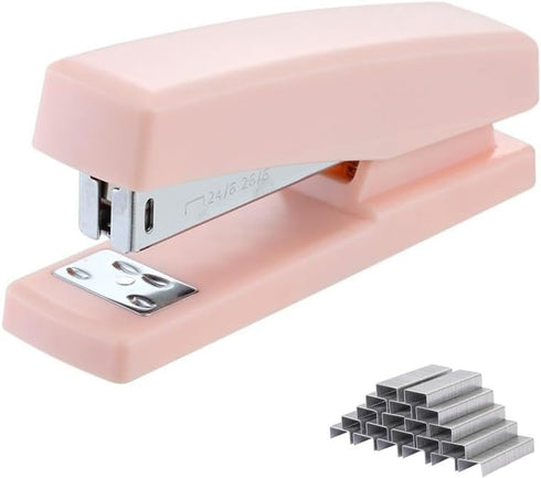 Pink Stapler, Desktop Staplers with 1000 Staples,Office Stapler,25 Sheet Capacity (Pink)...