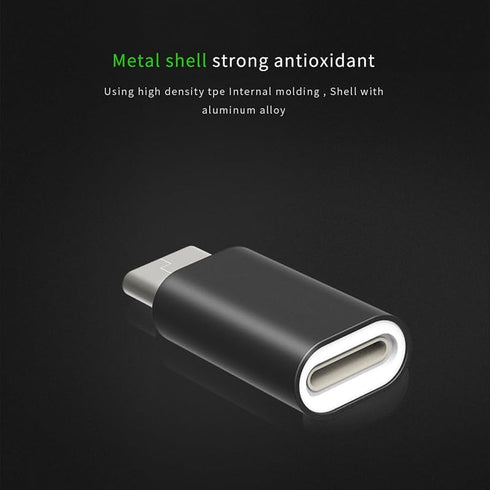 4 Pack Black Adapter - Female Lightning to Male USBC - Supports Charging and Data Transfer - Compatible with iPhone 15 15Pro Max Plus iOS Samsung ...