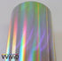 VViViD Silver Holographic Chrome Vinyl Wrap Rainbow Finish Roll DIY Air-Release Adhesive Film (1ft x 5ft)...