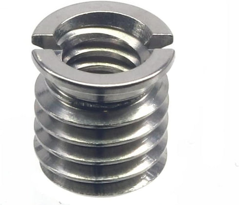 Stainless Steel 1/4"-20 Female to 3/8"-16 Male Convert Screw Adapter 2 Pieces 10.5mm Height...