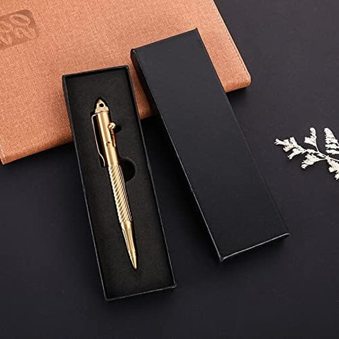SMOOTHERPRO Solid Brass Bolt Action Pen with Tungsten Part Heavy Duty for Gift Business Office EDC Pocket Color Natural (BTA971)...