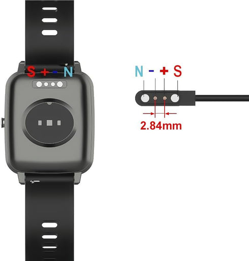 TiMOVO Smart Watch Charger Compatible with YAMAY VeryFitPro SW021,SW01,Willful SW023,SW025, Magnetic USB Charging Cable for Letsfit ID205L,Letscom...