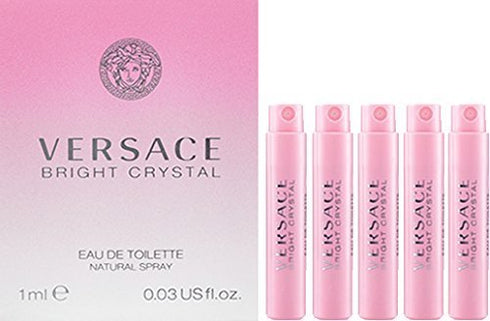 Versace 5 Bright Crystal EDT Spray Sample Women Vial 1 Ml/0.03 oz each...