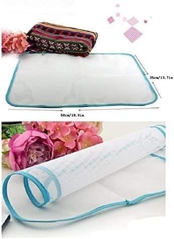 1PC White Protective Ironing Scorch-Saving Mesh Pressing Pad Mesh Cloth,Deft Processed,No Melt Pressing Cloth for Easy Ironing and Protection,Craf...