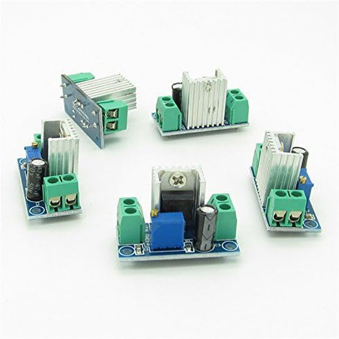 JIUWU 5pcs LM317 DC-DC Converter Buck Circuit Board Adjustable Linear Regulator - Power Converters - Converter - 1.5A Output, 4.2-40V Input - Mult...