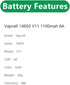 3.7V V11 14650 1100mah 6A Flat top Rechargeable Batteries (Pack of 2)...