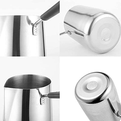 Butter Coffee Milk Warmer Mini Butter Melting Pot Turkish Coffee Warmer and Butter Melting Pot, Stainless Steel, 20-Ounce Capacity (600ML)...