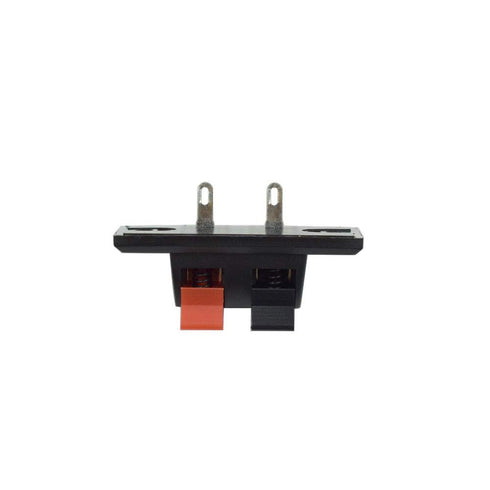 BokWin 45mm x 21mm 2 Way Jack Socket Spring Push Release Connector Terminal Strip Block Speaker 2Pcs...