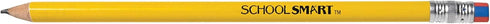 School Smart Primary Grade Pencils with Erasers - 11/32 in Thick - Pack of 12 - Yellow...