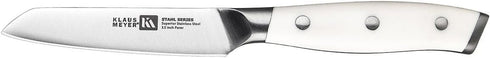 Klaus Meyer Stahl High Carbon Exclusive German Steel 3.5 inch Paring Knife (White)...