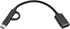 2Pack 2 in 1 Weave Micro USB and Type C Male to USB 2.0 Female Converter On-The-Go (OTG) Adapter Cable(Black),Aluminum Housing, 2Pack Black...