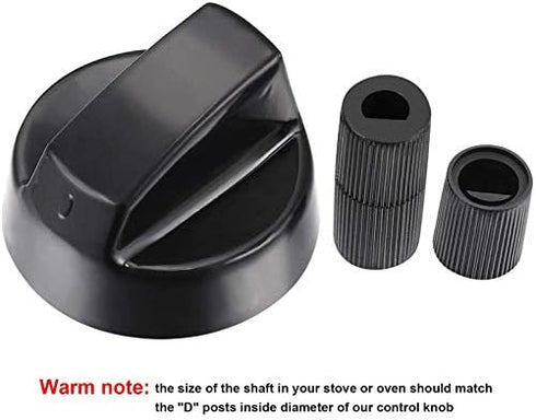 Jetec 4 Pack Control Knobs Replacement with 12 Adapters for Oven/Stove/Range, Please Check Carefully Whether The Dimensions in Figure Match(Black)...