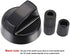 Jetec 4 Pack Control Knobs Replacement with 12 Adapters for Oven/Stove/Range, Please Check Carefully Whether The Dimensions in Figure Match(Black)...