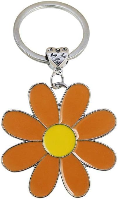 tenghong2021 Cute Daisy Keychain Bag Charm Floral Charm for Purse Keys Metal Keyring Gift for Women Flower Lovers Accessories...