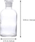 Baluue 250mL Lab Chemicals Bottle Lab Vials Clear Reagent Bottle Glass Narrow Mouth Bottle Clear Glass with Ground Glass Stopper and Graduate for ...