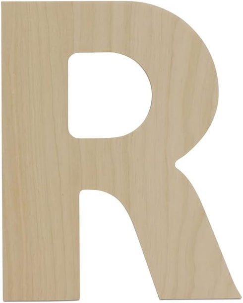 Wooden Letter R Cutouts 8", Wooden Letters for Wall Decor, Home Decor, Crafts, and Party Decorations by Woodpeckers...