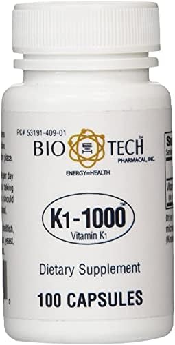 Bio-Tech - K1-1000 (Vitamin K-1) 100 Capsules...