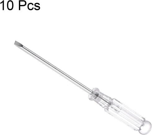 uxcell Mini Slotted Screwdriver, 3.0mm Flat Head 115mm Length for Small Appliances Repair, 10 Pcs...