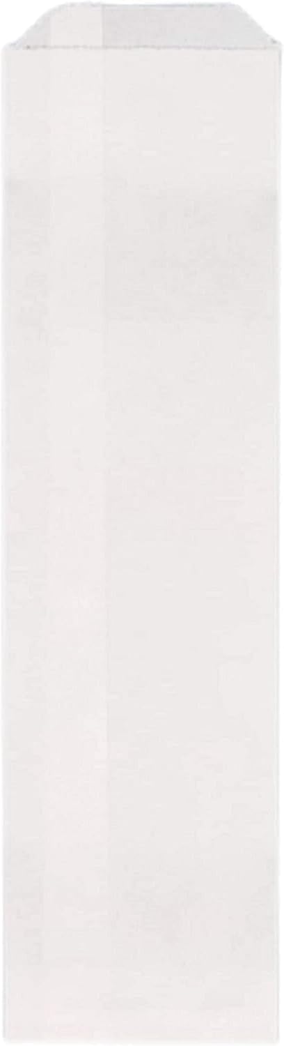 Disposable Silverware Flatware Paper Bags 2.75 x 10 inches White Plain Churro Bag Kitchen Cutlery Utensils Holder Made in USA (pack of 100)...