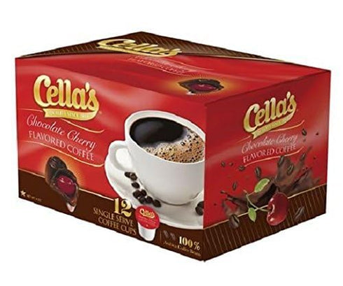 Cellas Chocolate Cherry Flavored Coffee, 12 count...