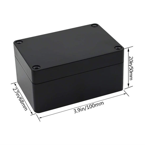 LeMotech Junction Box IP65 Waterproof Project Box Dustproof ABS Plastic Electrical Boxes Universal Enclosure for Electronic Black 3.93x 2.68x 1.97...