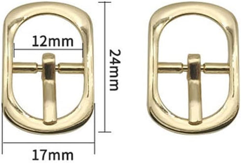 12Pcs Alloy Metal Single Prong Pin Buckles Center Bar Buckles Shoes Strap Watch Belt Buckles Bag Purse Making Hardware Craft Accessories (3 Colors...