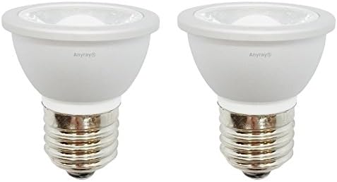 Anyray 2-LED Light Bulbs HR16 120V E27 MR-16 JDR C Hood Lamp Short Neck E26 (Warm White)...