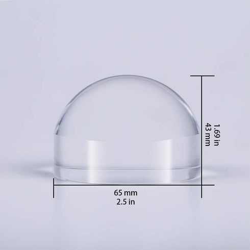 BIJIA 2.5" 65mm Optical Acrylic Portable Paperweight Magnifier Extremely Clear Reading Aid Magnifying Glass Dome Easy to Glide for Reading Books,M...