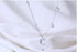 Lucky Star Crystal Crescent Moon 925 Sterling Silver Choker Pendant Necklace for Women Christmas Dainty Disc Layered Chain Jewelry Gifts Best Frie...