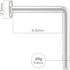 20g Clear Nose Studs - Bioflex L-Shaped Nose Retainers - Clear Nose Rings For Work - Small & Flexible Nostril Stud Piercing...