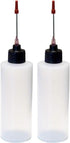 2-4oz Plastic Squeeze Bottles with 1.5 inch Stainless Steel Applicators...